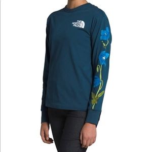 The North Face Himalayan Blue Poppy Long Sleeve